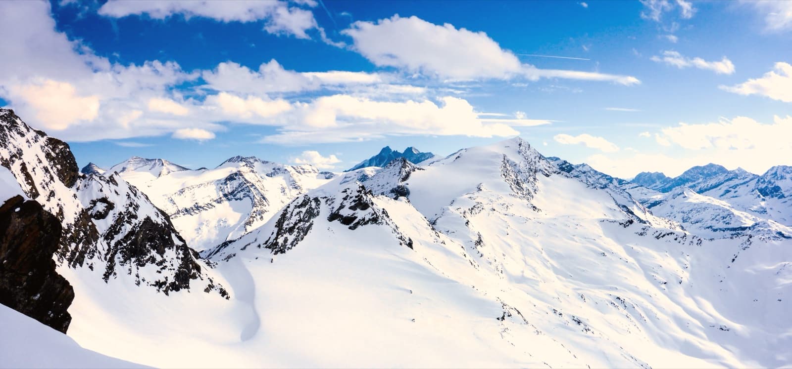 Landscape photograph displayed on a wall-mounted TV